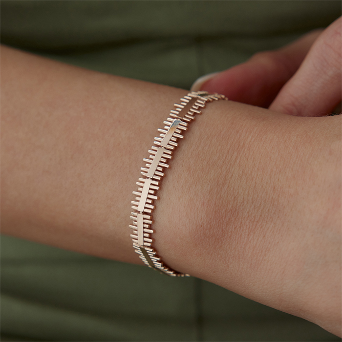 Slim Zig Zag Line Bileklik - 3