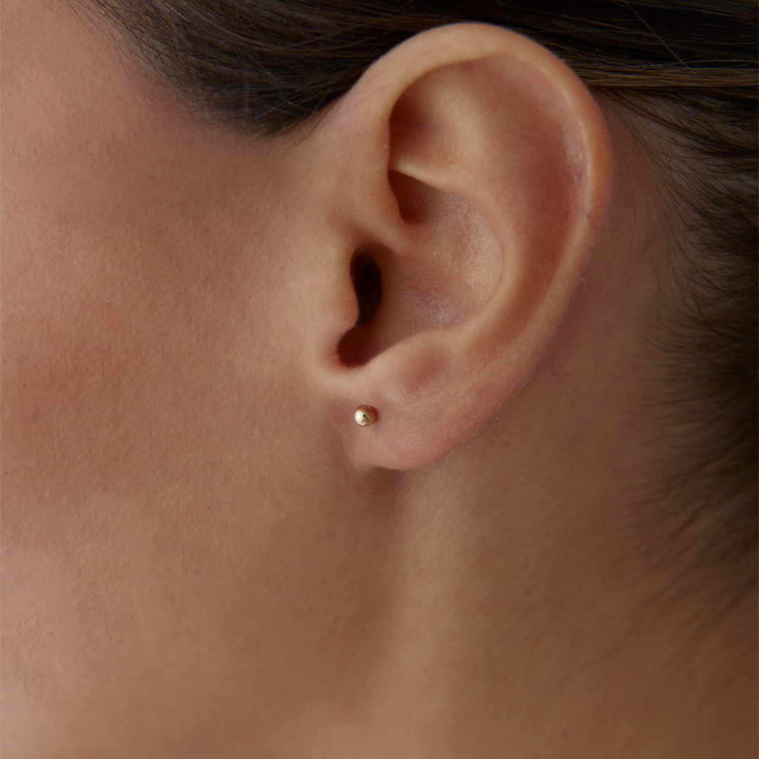 Smal Düz Top Küpe - 2