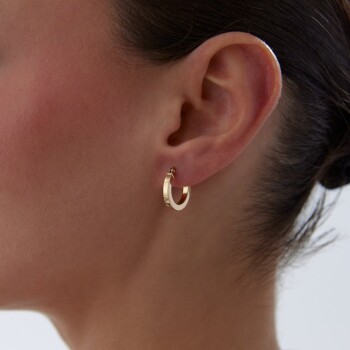 Small 2.50mm Kenarlı Boru Halka Küpe - 1