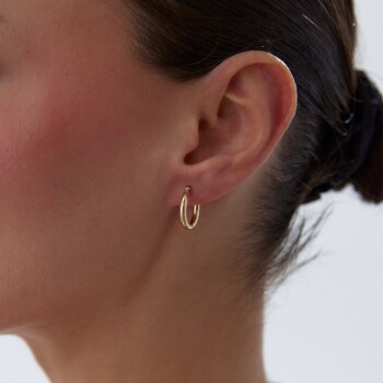 Small 2.50mm Oval Boru Halka Küpe - Tuana (1)