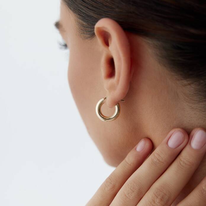 Small 4mm Bombe Halka Küpe - 1