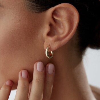 Small 4mm Bombe Halka Küpe - 3