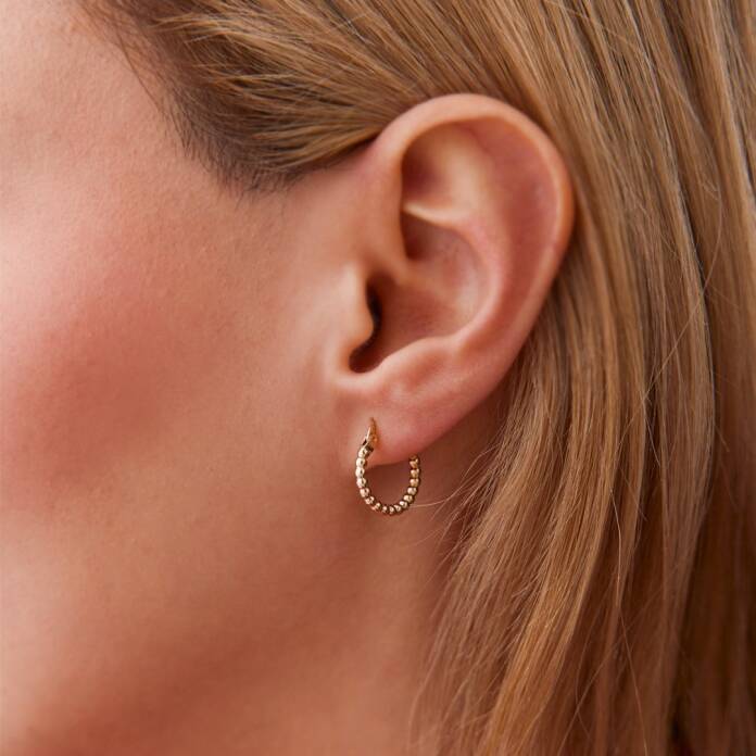 Small Ball Halka Küpe - 3