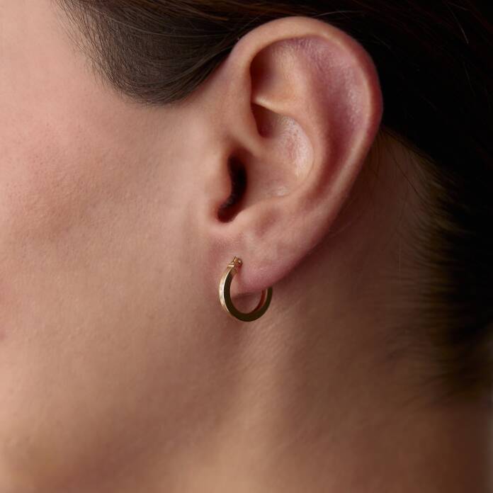 Small Köşeli Halka Küpe - 1