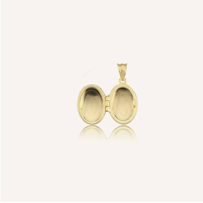 Small Oval Kapaklı Kolye Ucu - 2