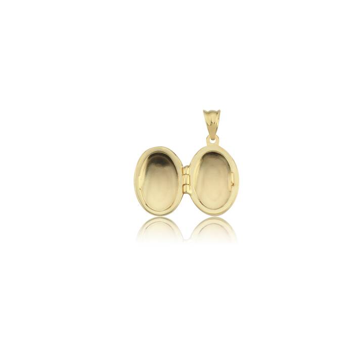 Small Oval Kapaklı Kolye Ucu - 3