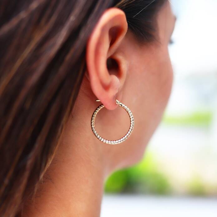 Small Piramit Halka Küpe - 1