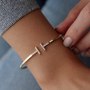 Small Taşlı T Kelepçe - Ador