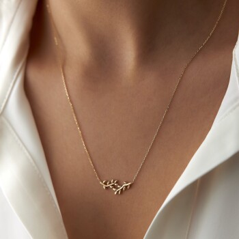 Small Zeytin Dalı Kolye - Rayna