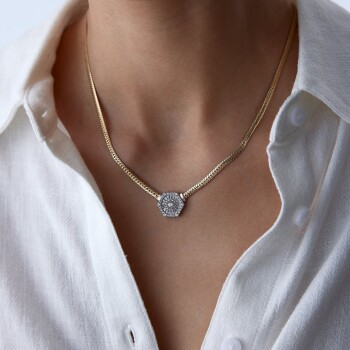 Snake Hekzagonal Baget Kolye - Cemart