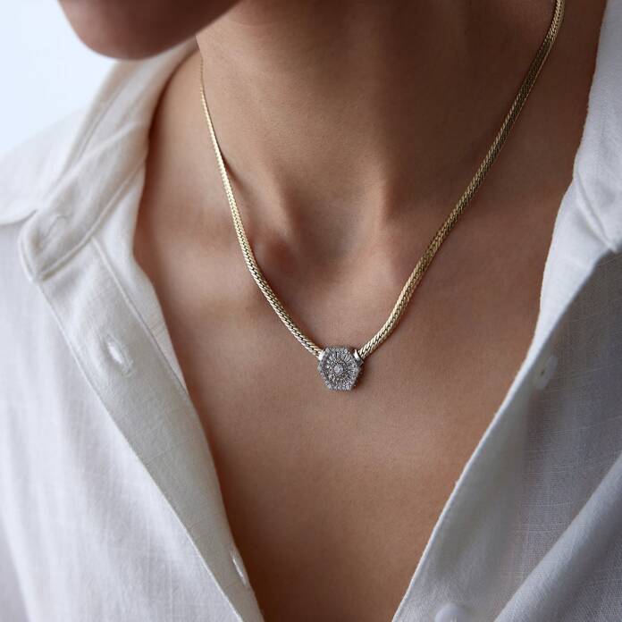 Snake Hekzagonal Baget Kolye - 4