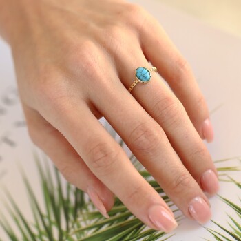 Sonsuz Mavi Firuze Yüzük - Vedat