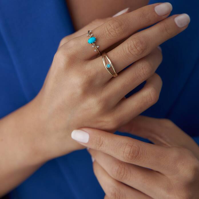 Sonsuz Sevgi Firuze Taşlı Yüzük - 3