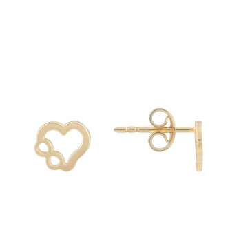 Sonsuzluk Kalp Çocuk Küpesi - Melike