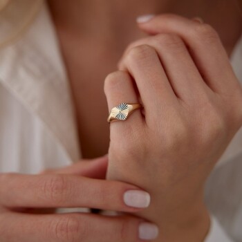 Şövalye Kalem Kalp Yüzük - Nüans (1)