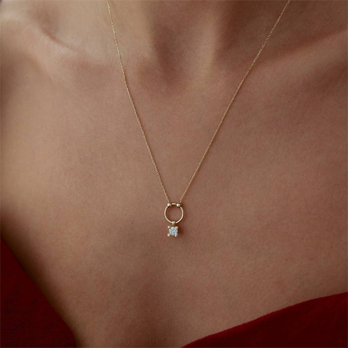 Sparkle Circle Kolye - Özkonak (1)