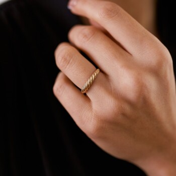 Spiral Burgu Yüzük - Cemart