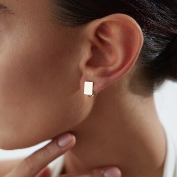 Square Plaka Küpe - 3