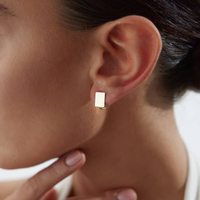 Square Plaka Küpe - 3