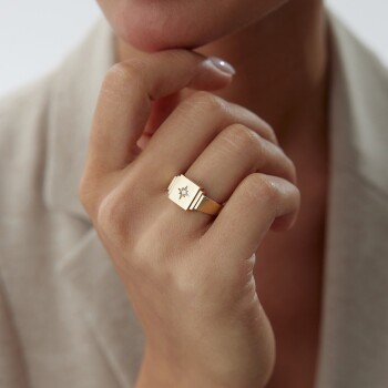 Square Star Yüzük - Rayna (1)