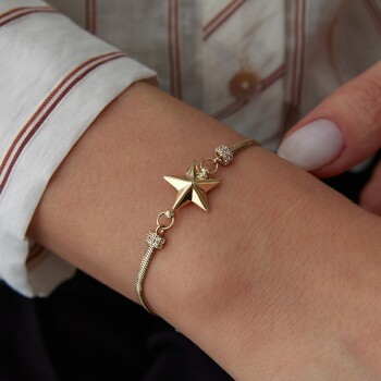 Star Balık Sırtı Zincir Bileklik - Koçak (1)