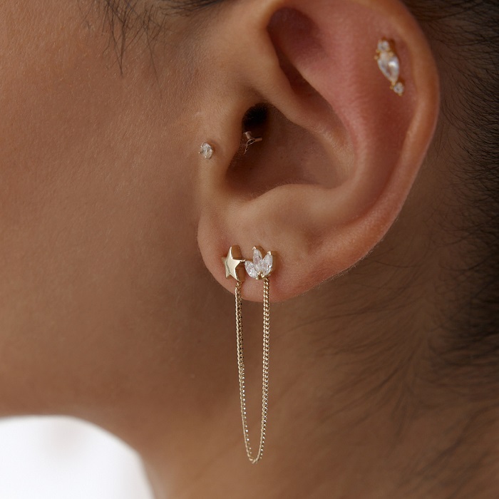 Star & Lotus Küpe - Rayna (1)