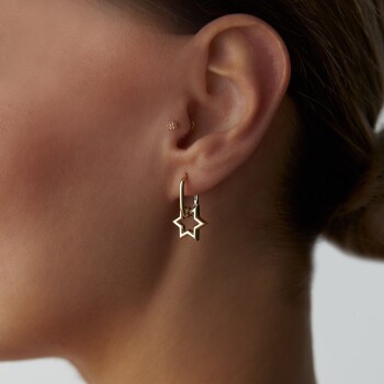 Star Sallantılı Ataç Küpe - 1