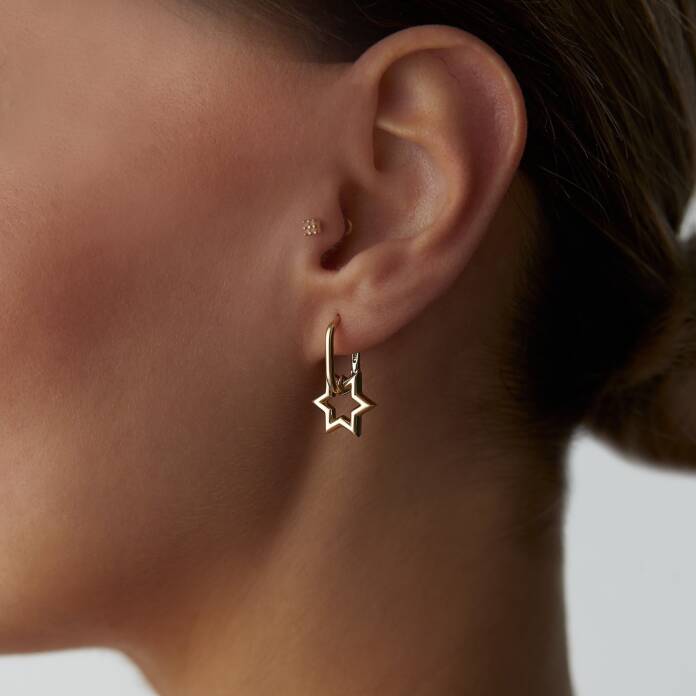 Star Sallantılı Ataç Küpe - 1