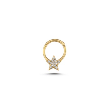 Star Taşlı Helix Piercing - Alen