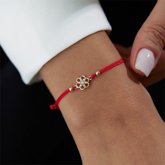 Stone Flower İp Bileklik - Koçak