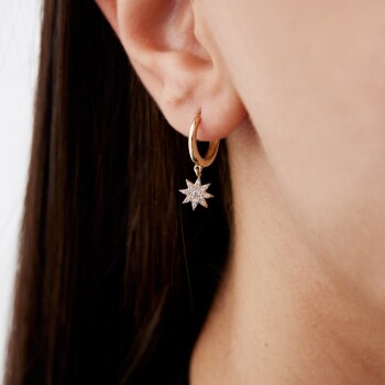 Stone Güneş Sallantılı Küpe - Alen