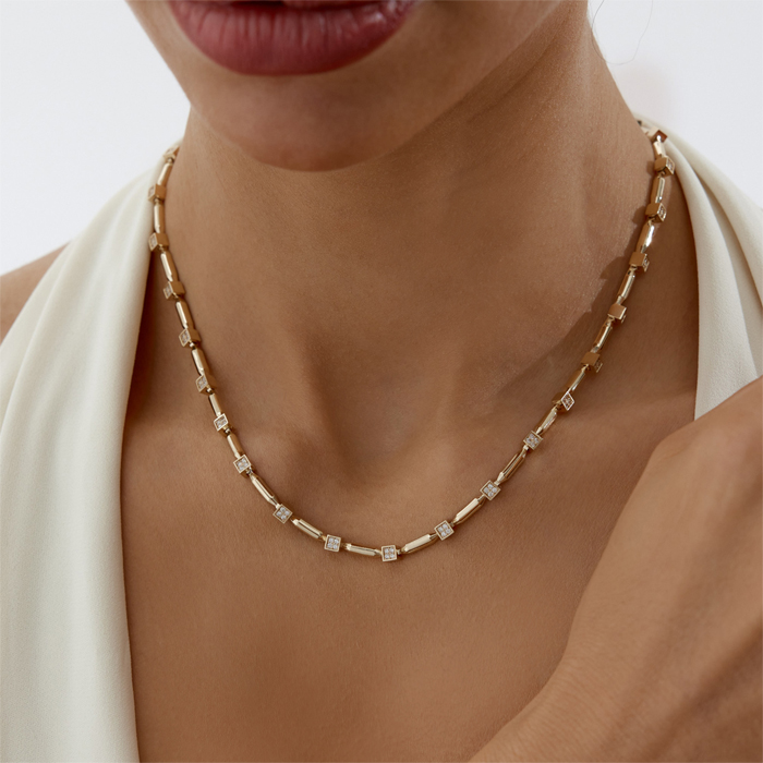 Stone Square Zincir - 1