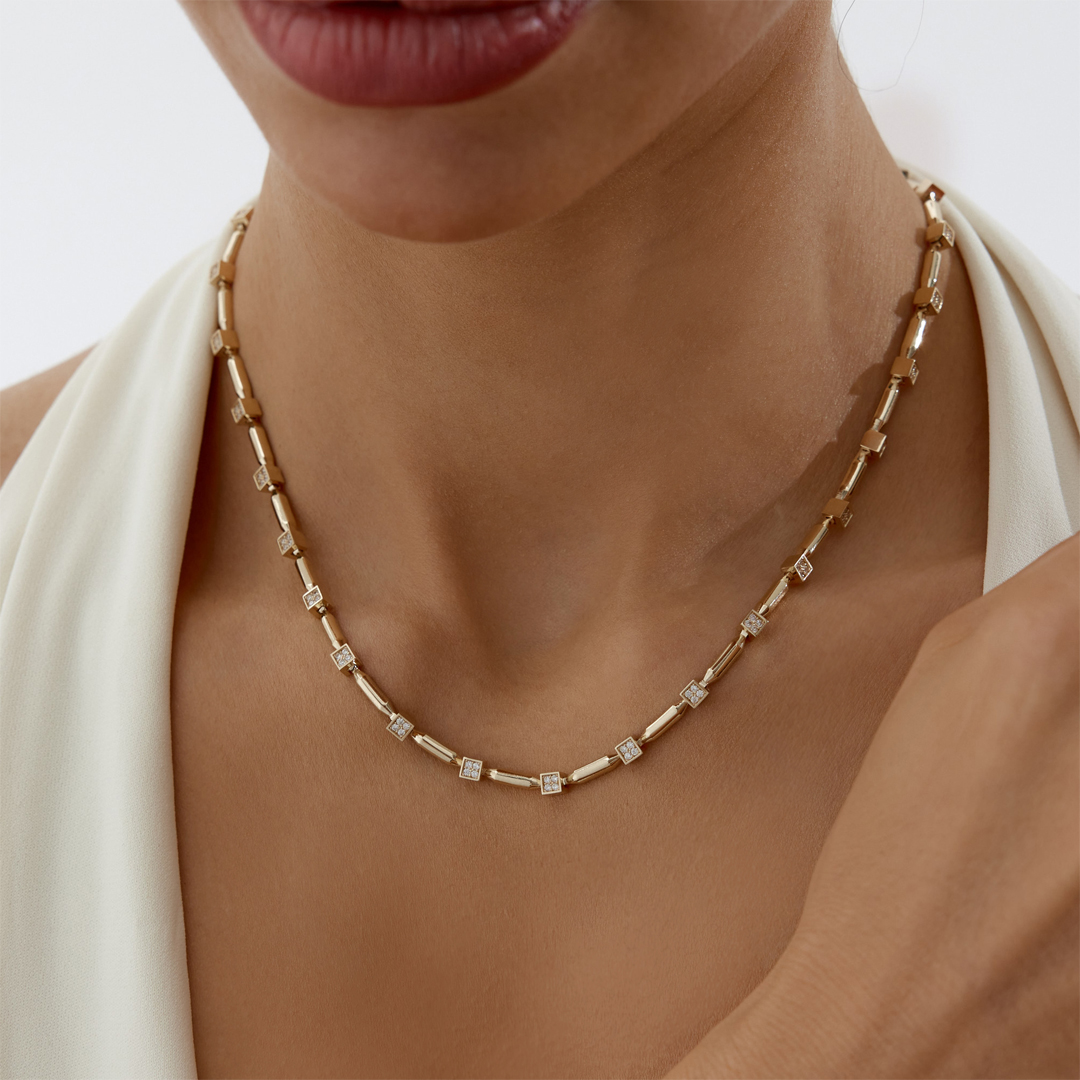 Stone Square Zincir - 1