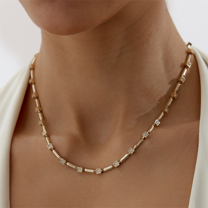 Stone Square Zincir - 2