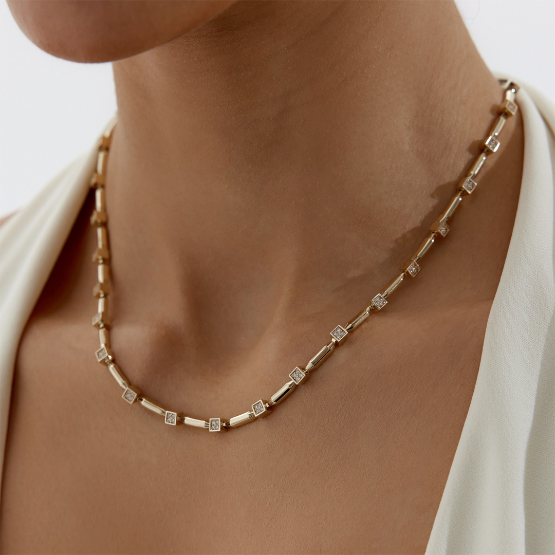 Stone Square Zincir - 3