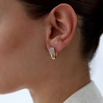 Su Damlası Taşlı Küpe - Arax