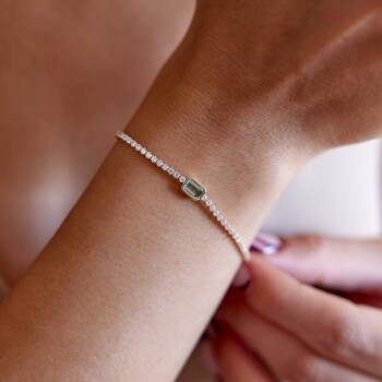 Su Yeşili Baget Su Yolu Bileklik - Rayna