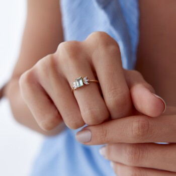 Su Yeşili Lotus Yüzük - Rayna (1)