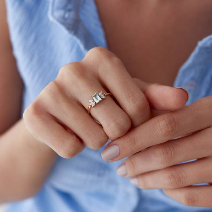 Su Yeşili Lotus Yüzük - 1