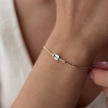 Su Yeşili Suva Baget Taşlı Bileklik - Rayna (1)