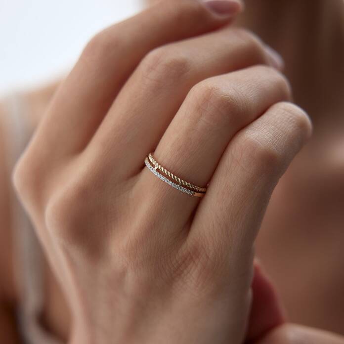 Su Yolu Hasır İkili Yüzük - 2