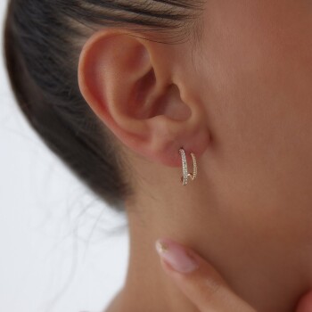 Su Yolu Sarmal İkili Küpe - Koçak (1)