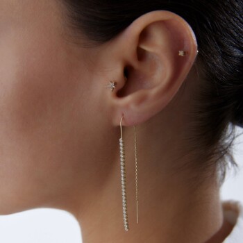 Su Yolu Zincir Sallantılı Küpe - Koçak (1)