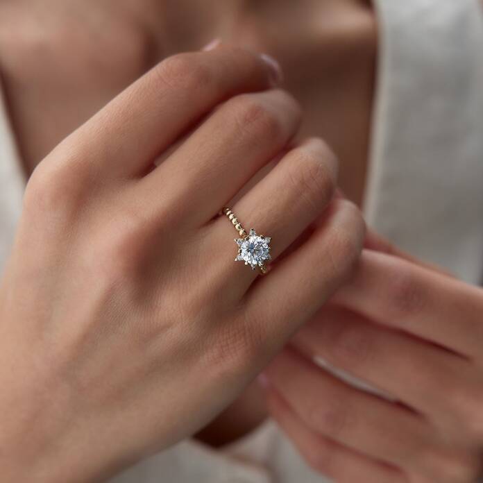 Sun Shine Tek Taş Yüzük - 1