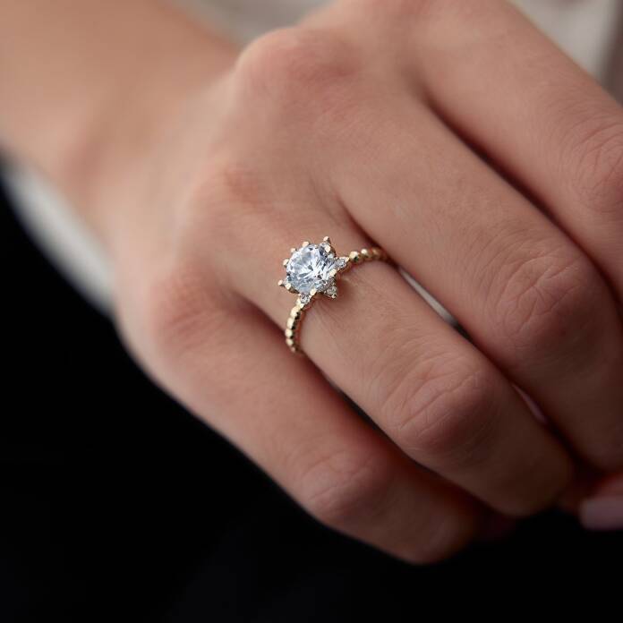 Sun Shine Tek Taş Yüzük - 3