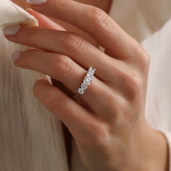 Süzme Beştaş Yüzük - Oragold Orhan