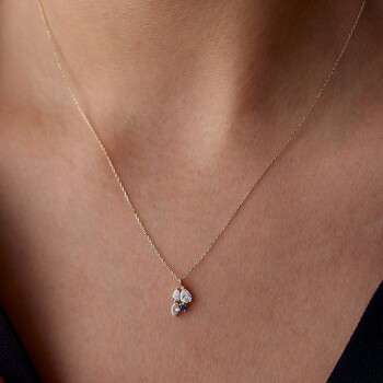 Süzme Taşlı Kolye - Alen