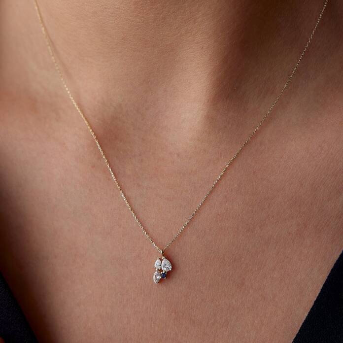 Süzme Taşlı Kolye - 1