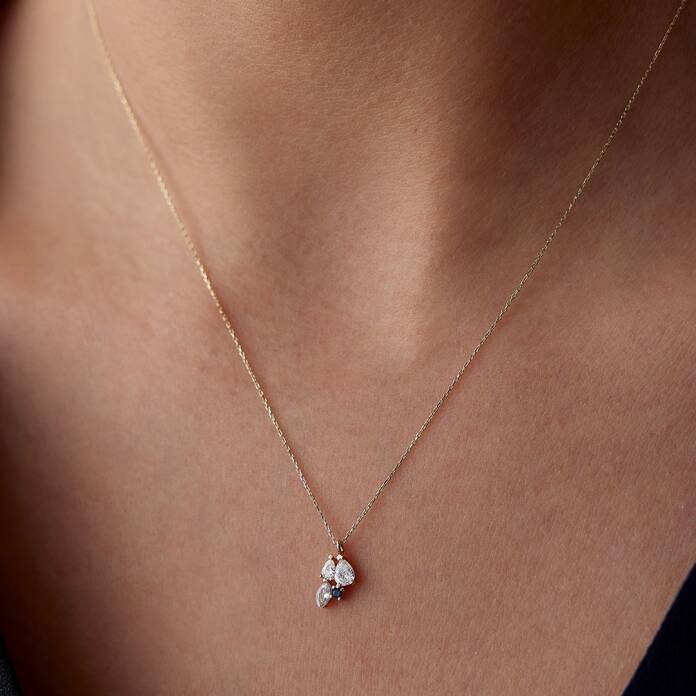 Süzme Taşlı Kolye - 2