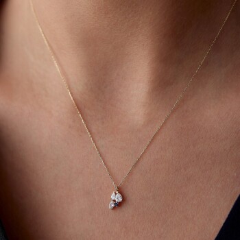 Süzme Taşlı Kolye - Alen (1)